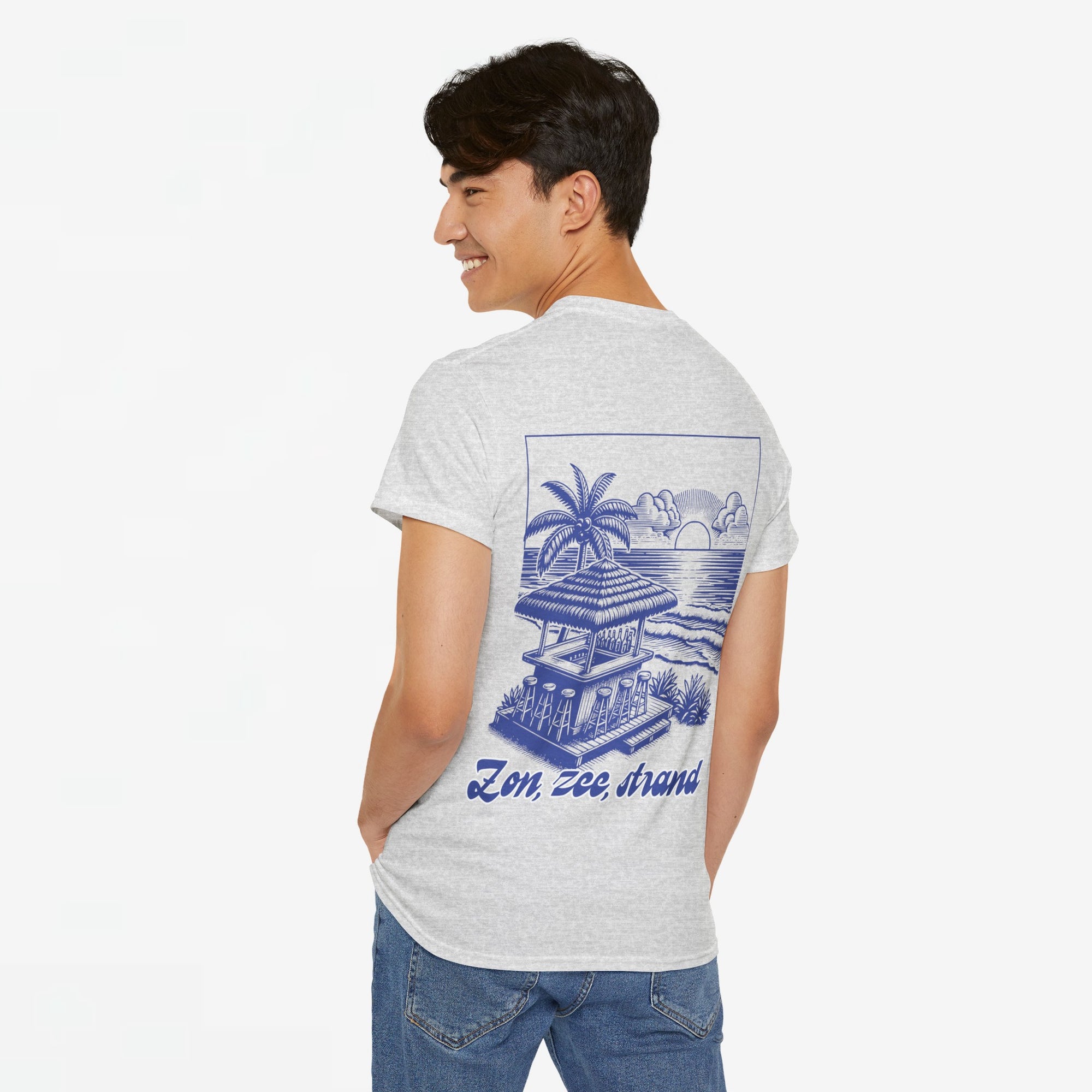 Zomer T-shirt voor Heren - Skrrtshirt Zomervakantie Oversized Tee #5- Zon, Zee, Strand