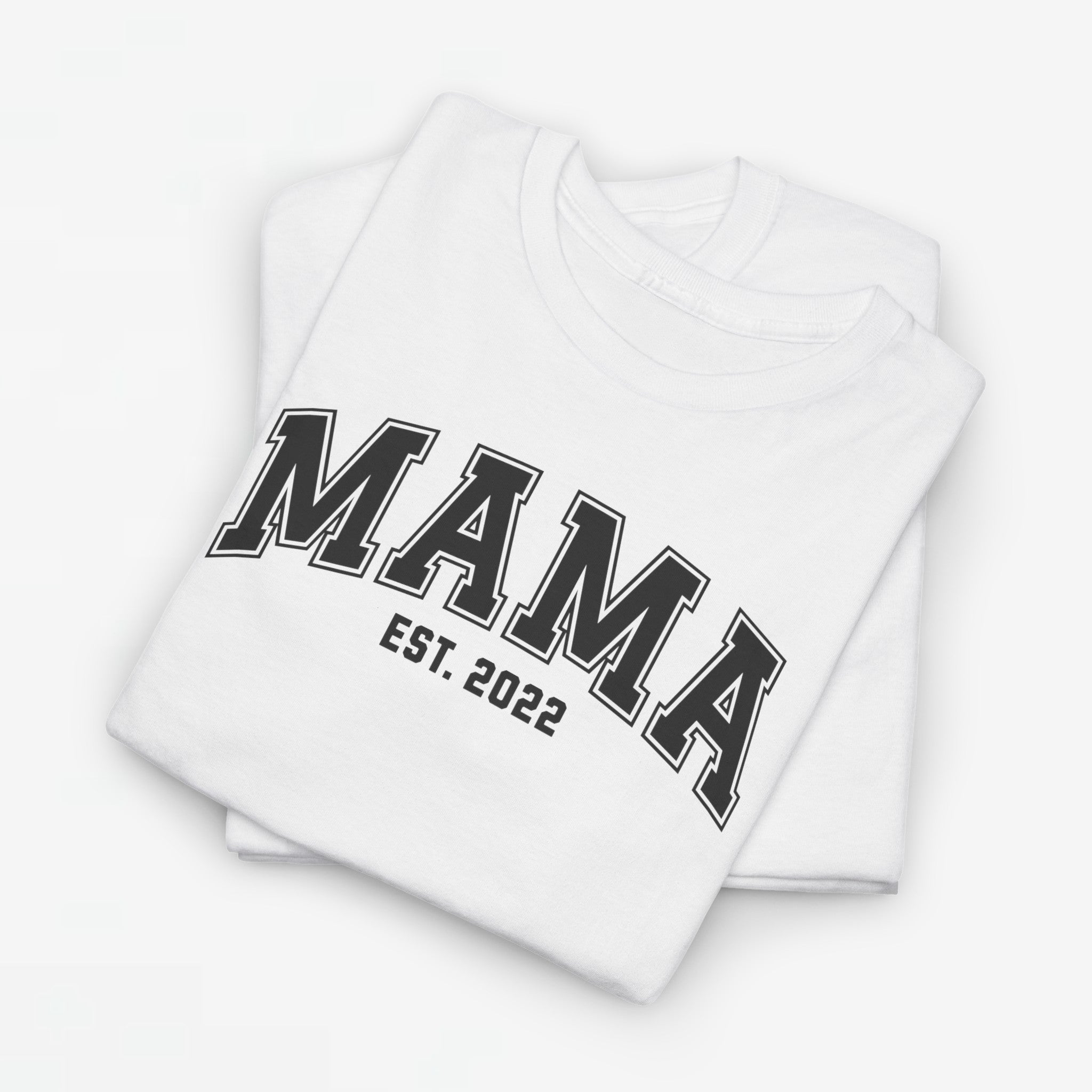 Gepersonaliseerde Moederdag Mama Cadeau - T-shirt - MAMA - EST [Jaar]