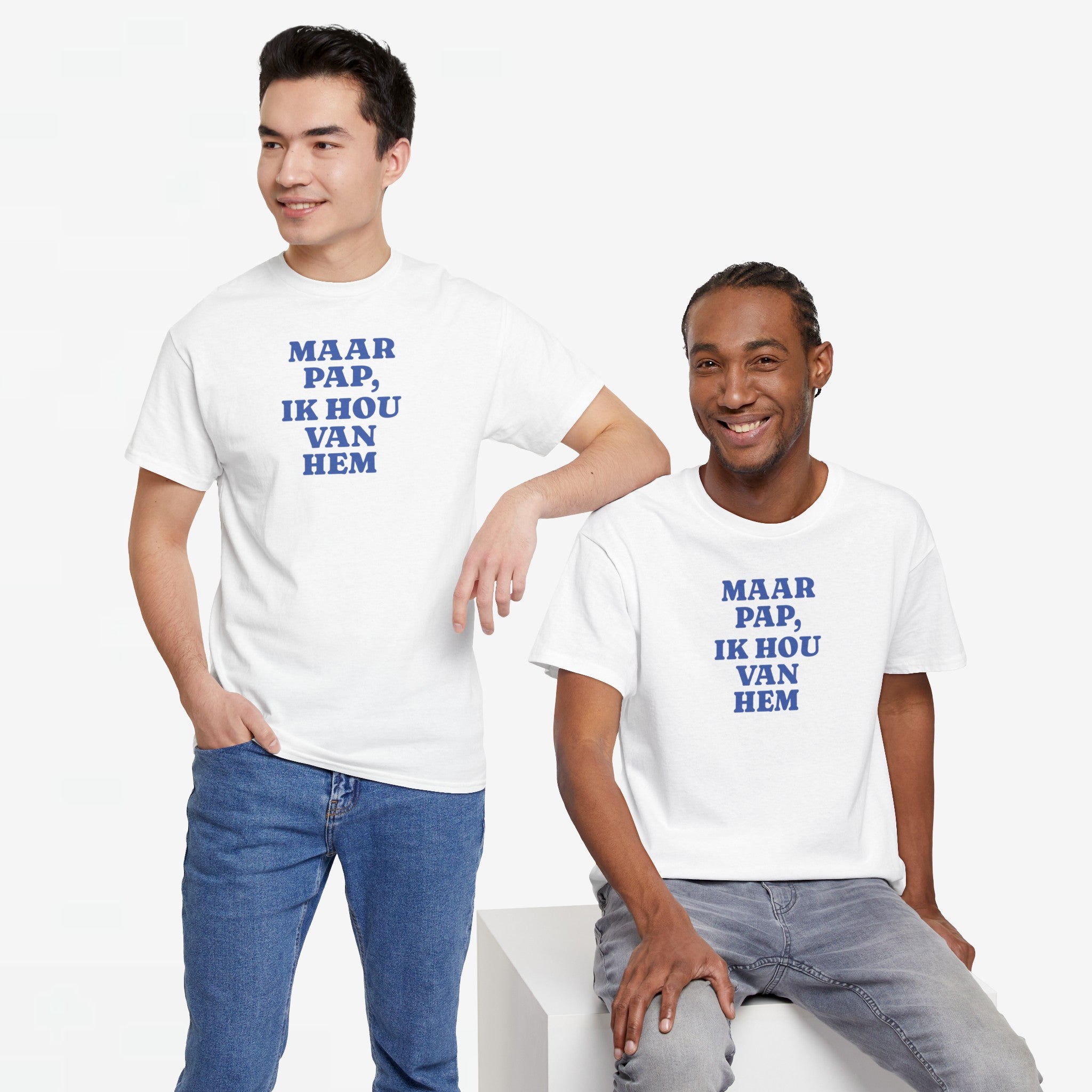 Gay Pride T-shirt -  Maar Pap, Ik Hou Van Hem - Oversized Tee