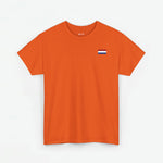 Oranje T-shirt met kleine Nederlandse vlagprint op de borst