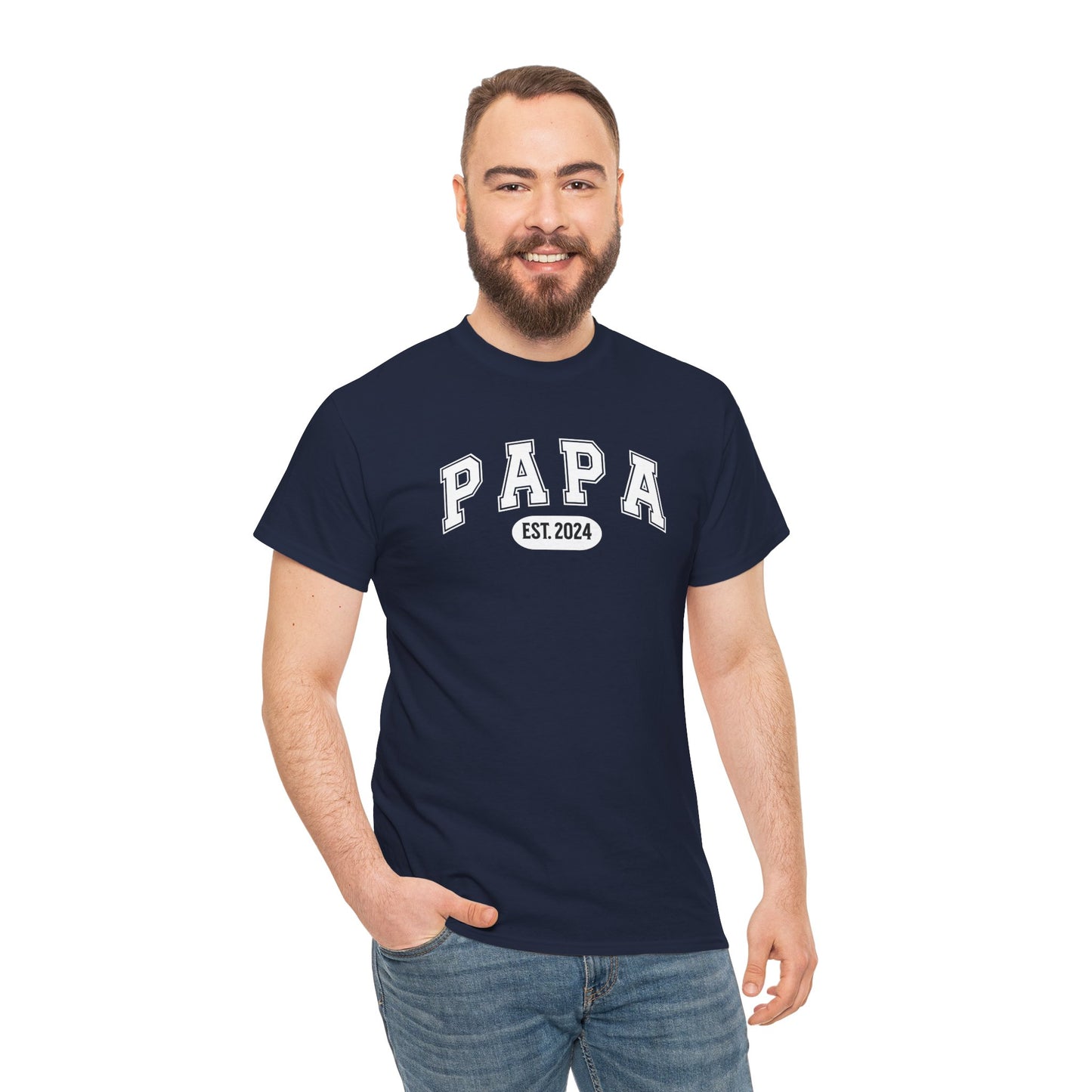 Gepersonaliseerde Vaderdag Papa Cadeau - T-shirt - Papa - EST [Jaar]