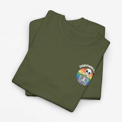 Gay Pride T-shirt - Skelet Everything is Fun - Back Print - Oversized #66