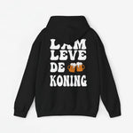 Zwarte oversized hoodie met rugprint “LAM LEVE DE KONING”