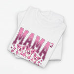 Wit oversized t-shirt met roze 'MAMA' opdruk en drie hondenfiguren
