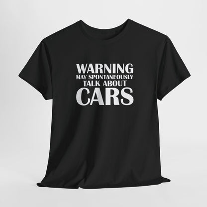 Vaderdag Papa Cadeau - T-shirt - Warning, may talk spontaneously about cars - Oversized #49