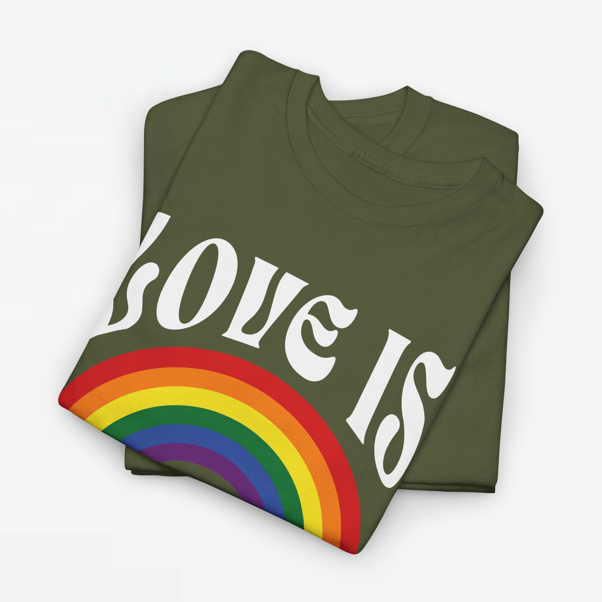 Gay Pride T-shirt - Love is love (witte tekst) - Oversized #54