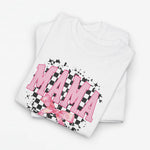 Wit oversized T-shirt met ronde hals en MAMA-print met strik en confetti-effect