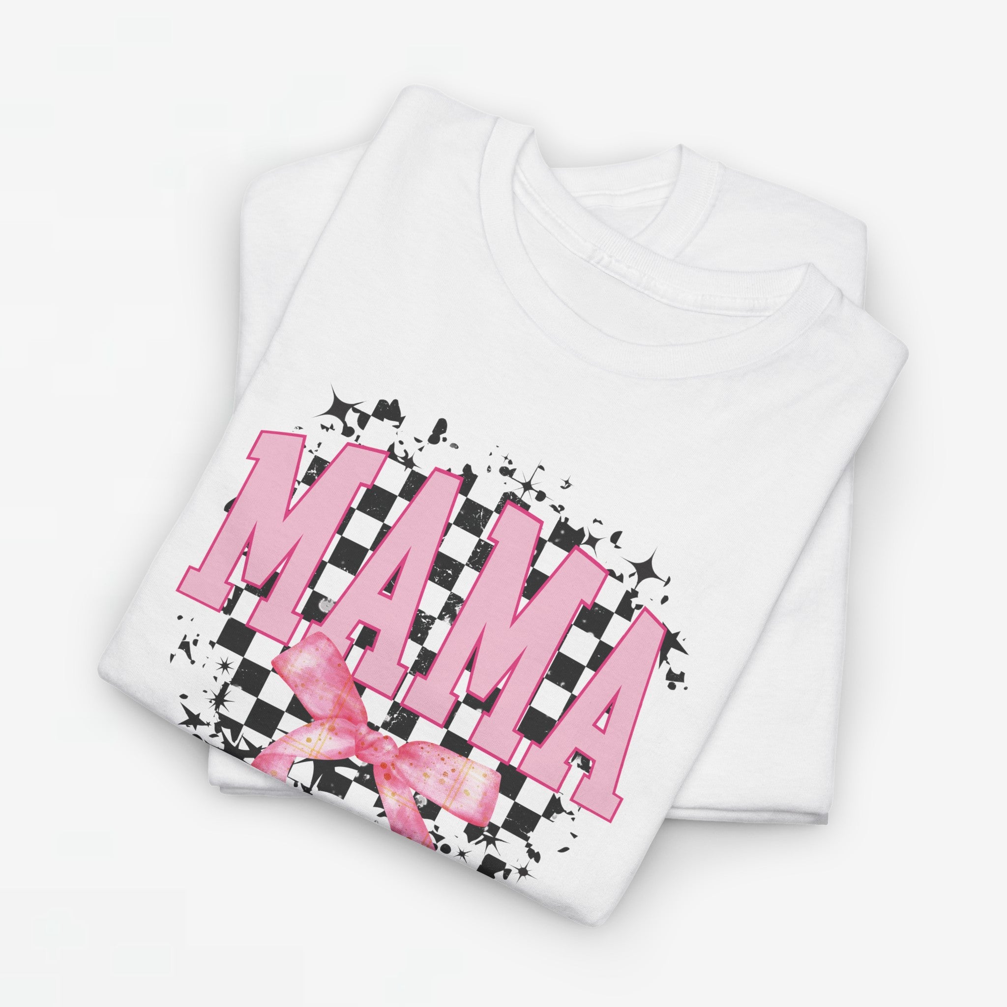 Moederdag Mama Cadeau - T-shirt - Retro Roze Strik - Oversized - #24