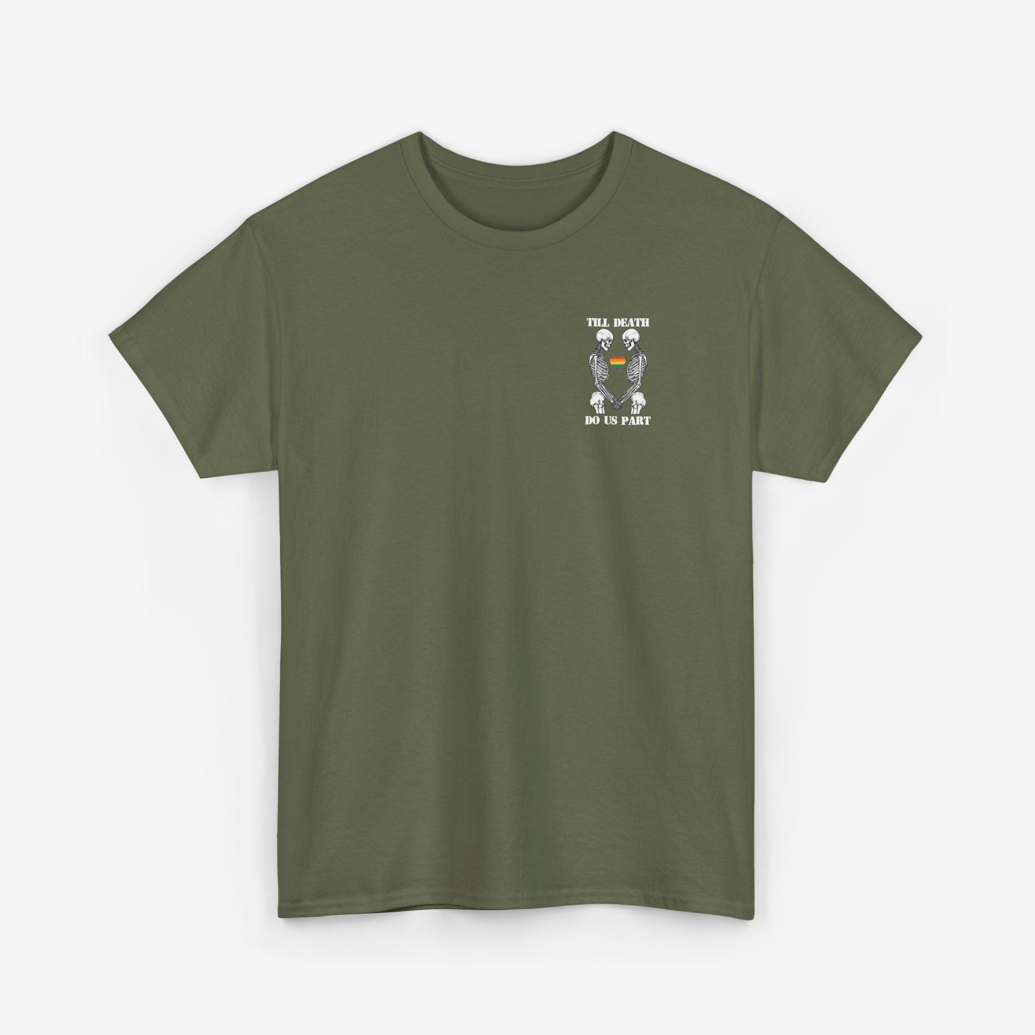Gay Pride T-shirt - Skelet Echtpaar Till Death Do Us Part | SkrrtShirt