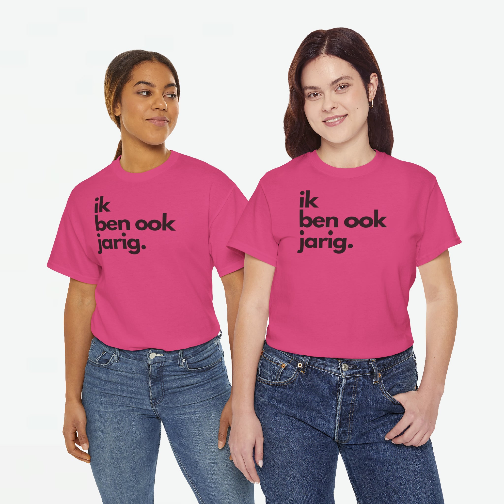 Ik ben ook jarig | Front Print | Koningsdag T-shirt | Oversized