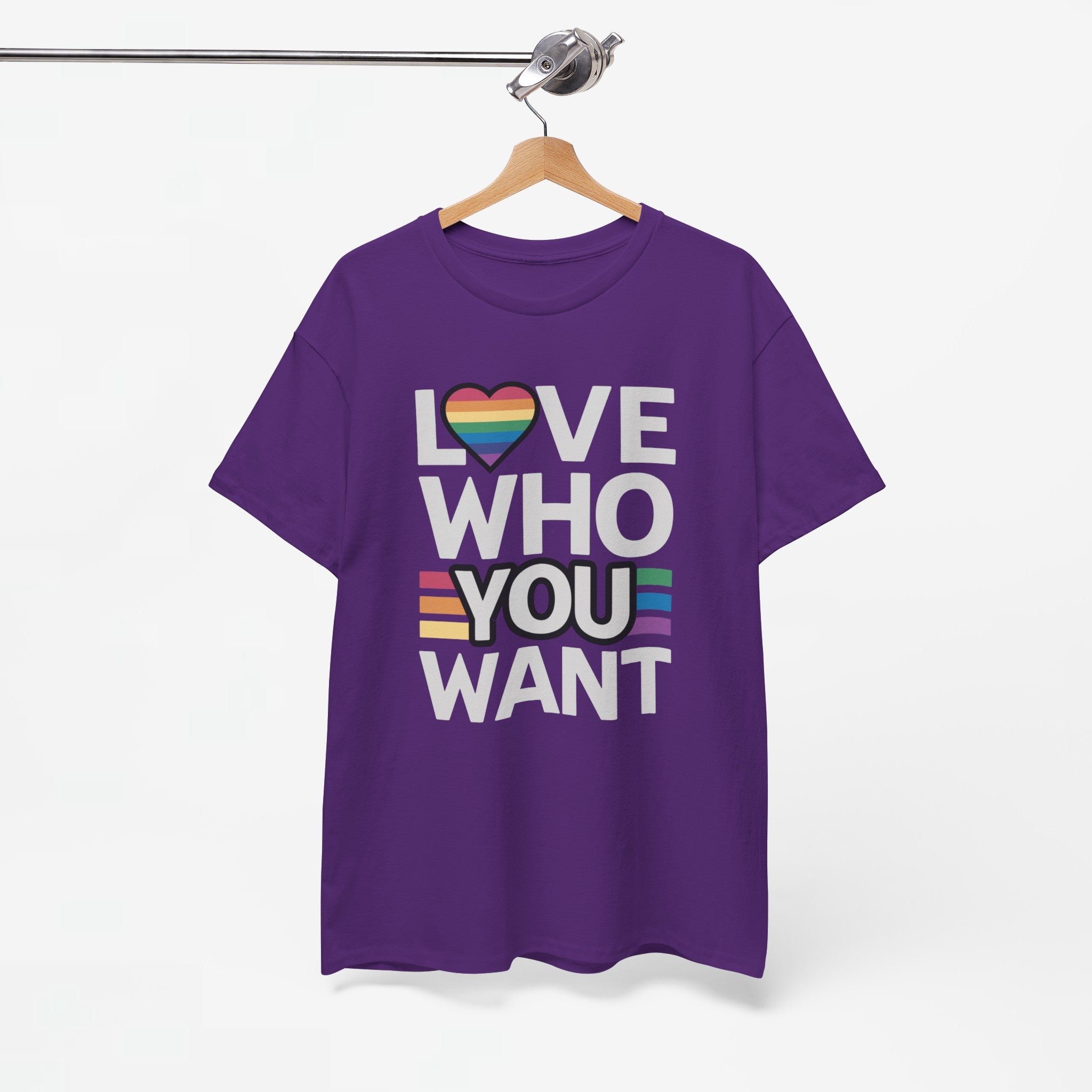 Gay Pride T-shirt - Love Who You Want - Oversized #52