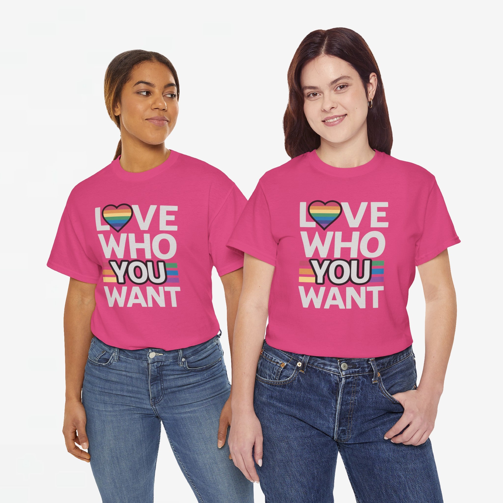 Gay Pride T-shirt - Love Who You Want - Oversized #52