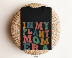 Zwart oversized T-shirt met kleurrijke Plant Mom Era opdruk