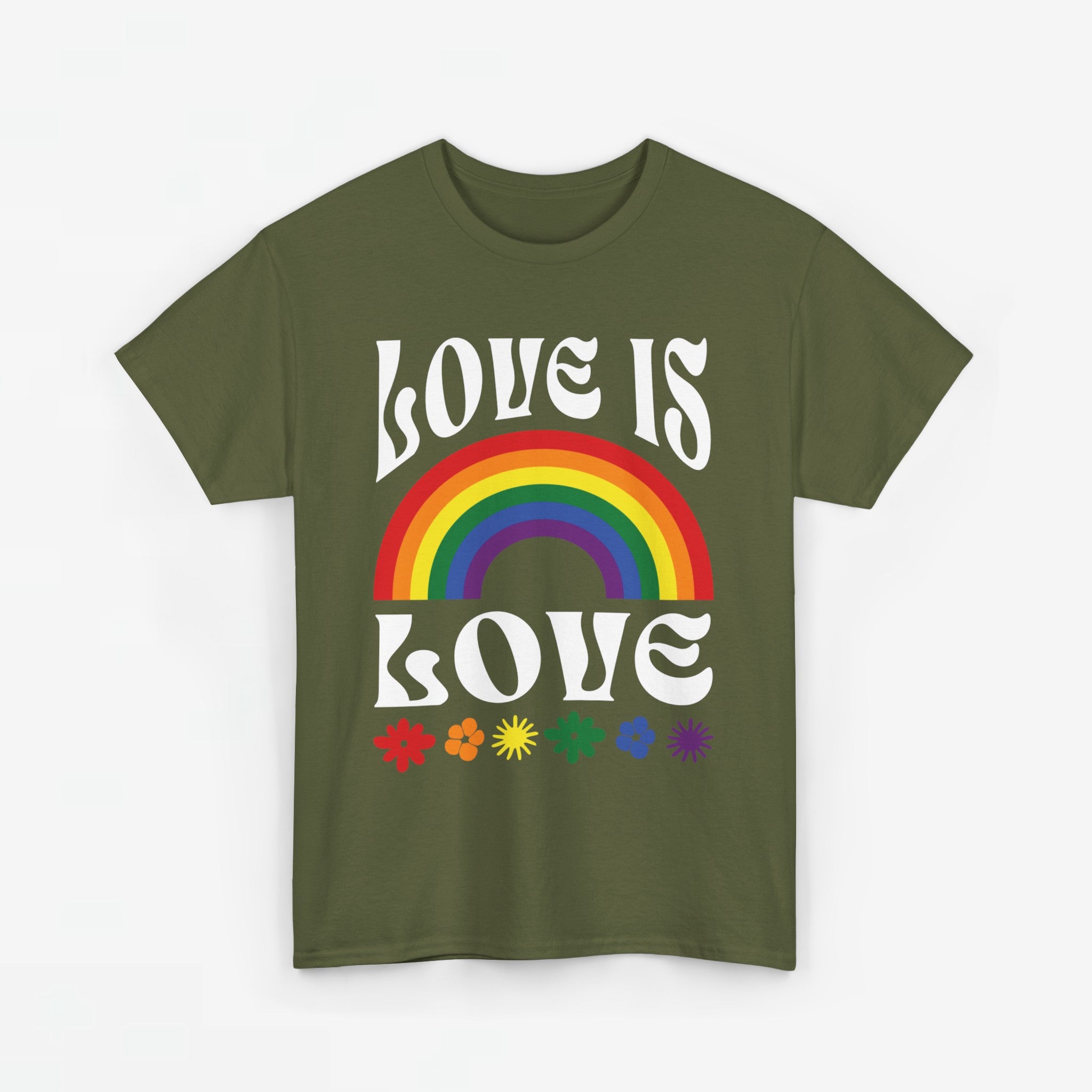 Gay Pride T-shirt - Love is love (witte tekst) - Oversized #54