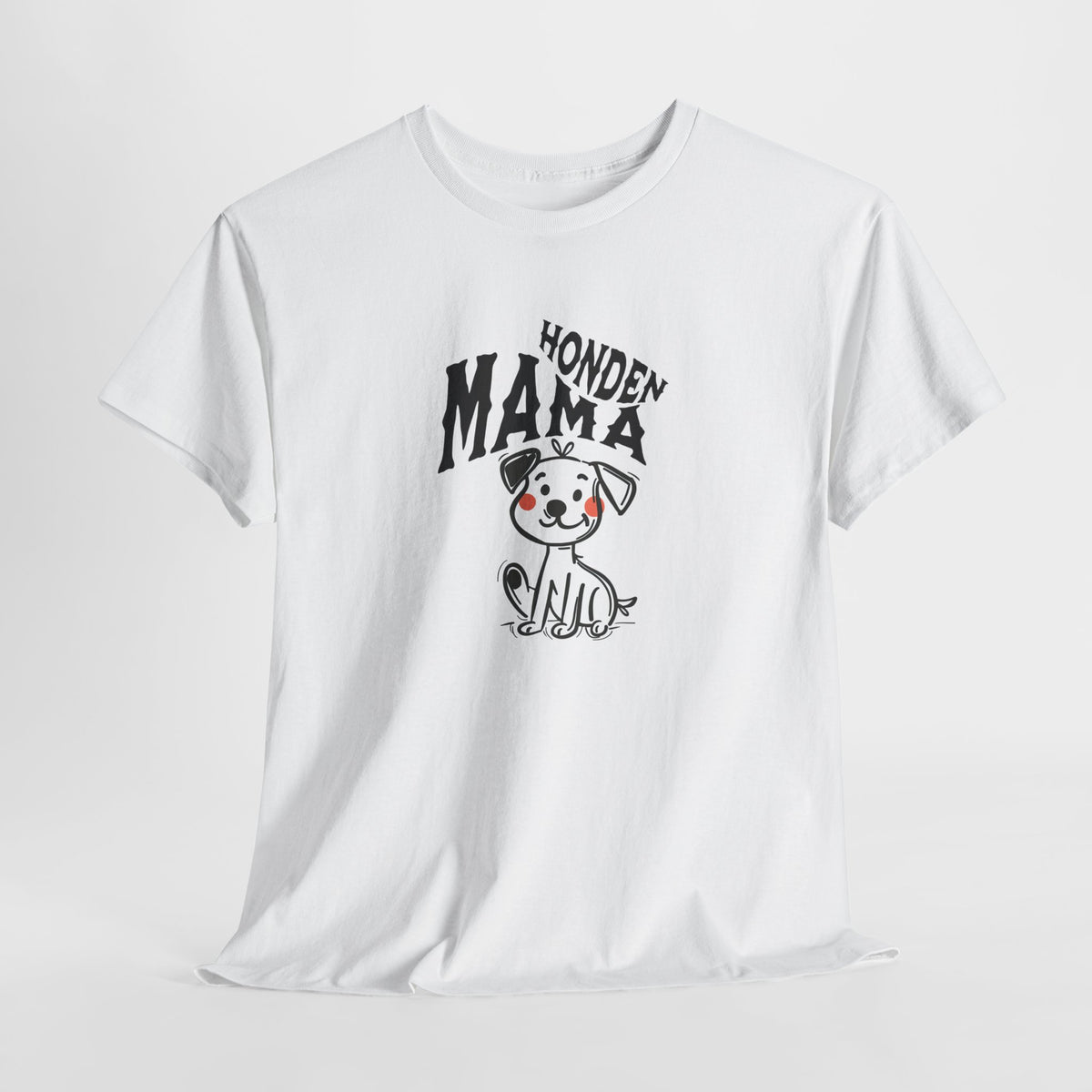 Wit oversized t-shirt met honden-mama opdruk op de borst