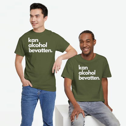 Kan Alcohol Bevatten | Front Print | Koningsdag T-shirt | Oversized