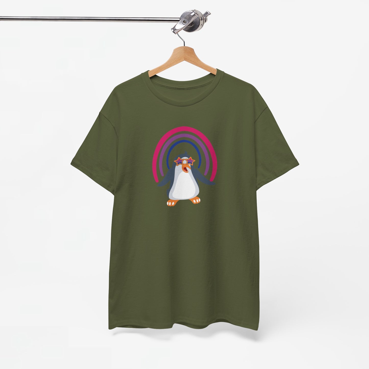 Gay Pride T-shirt - Bi Penguin - Oversized #59