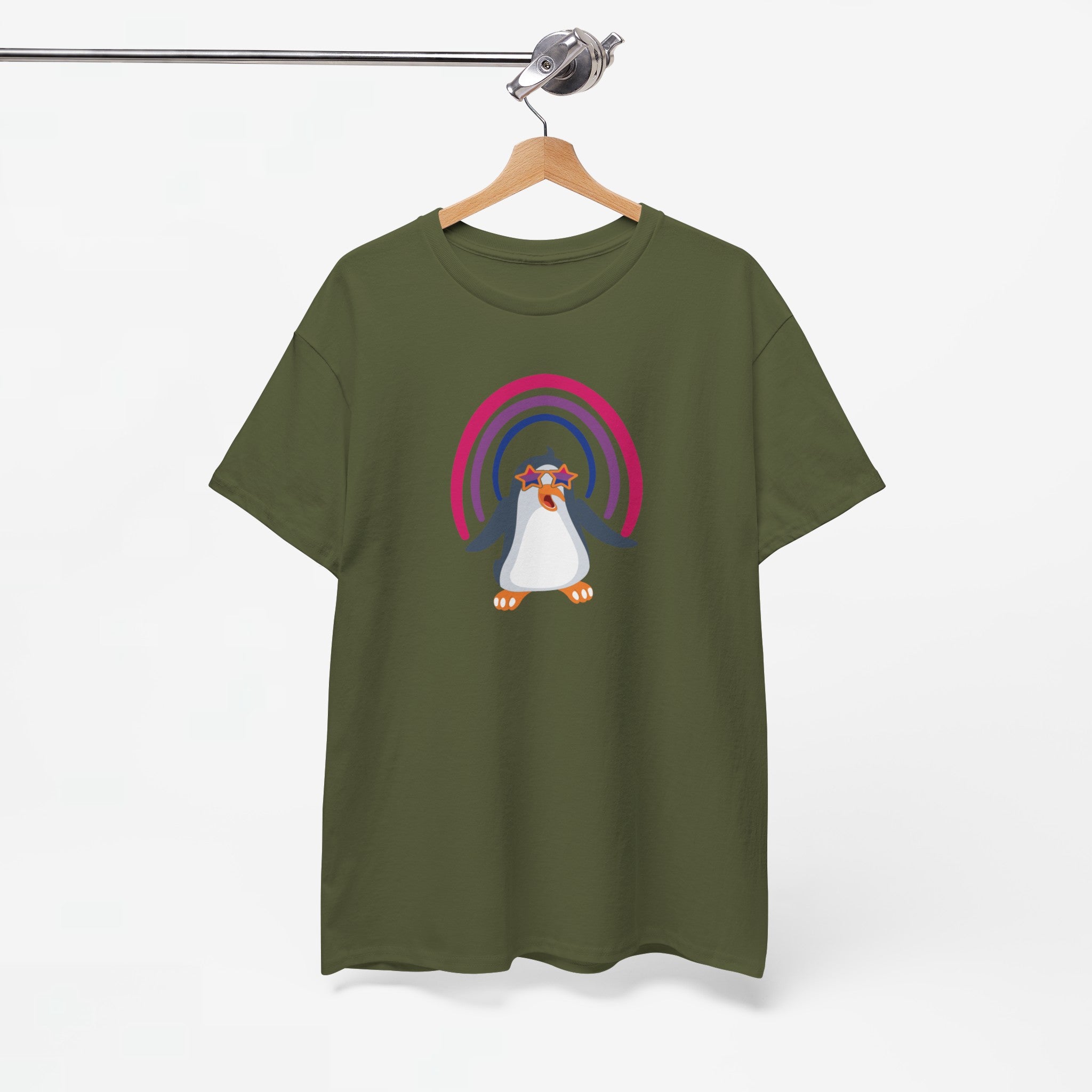 Gay Pride T-shirt - Bi Penguin - Oversized #59