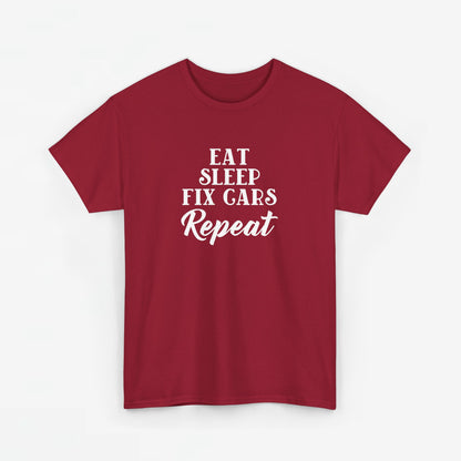 Vaderdag Papa Cadeau - T-shirt - Eat Sleep Fix Cars Repeat - Oversized #58