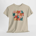 Beige oversized T-shirt met mama-mommy-bruh print op de borst