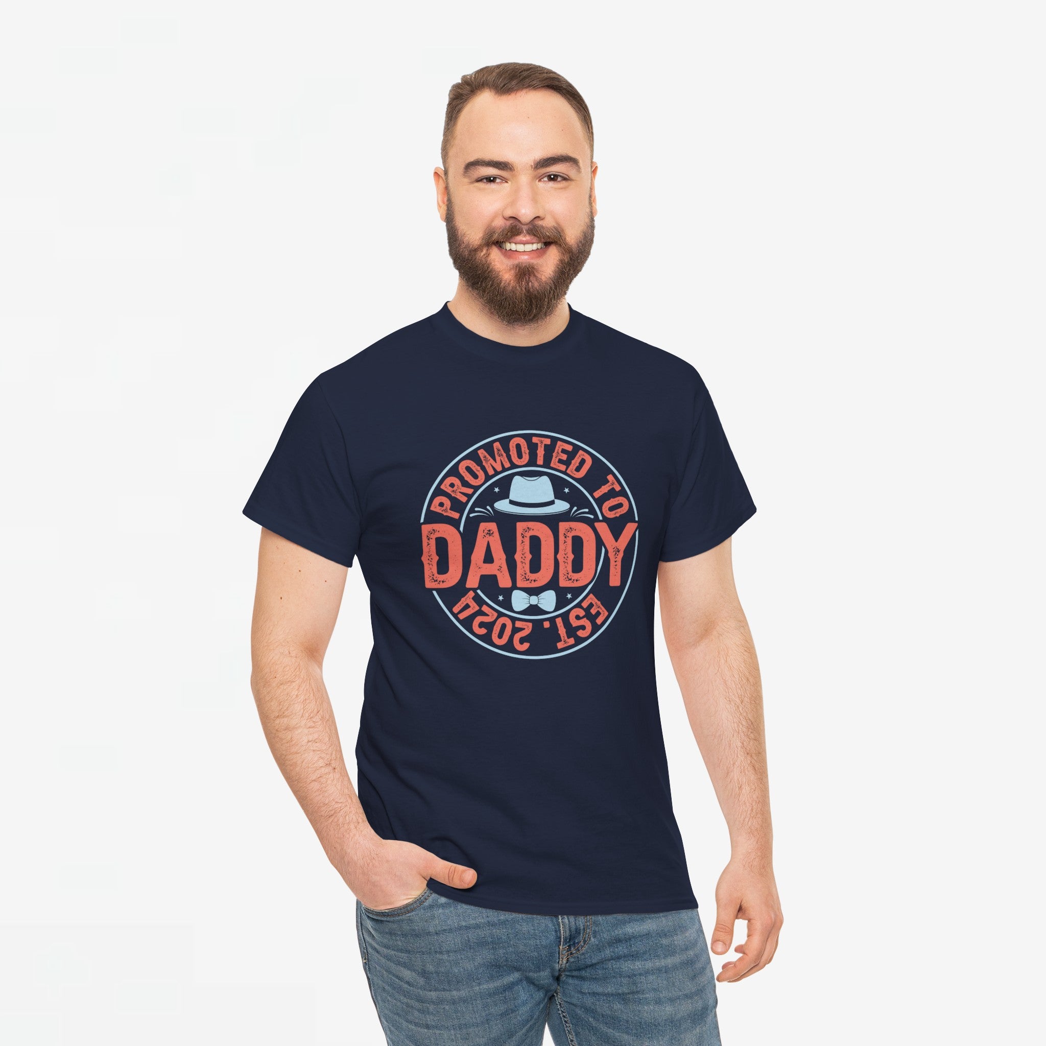 Vaderdag Papa Cadeau - T-shirt - Promoted to Daddy EST 2024 - Oversized #30