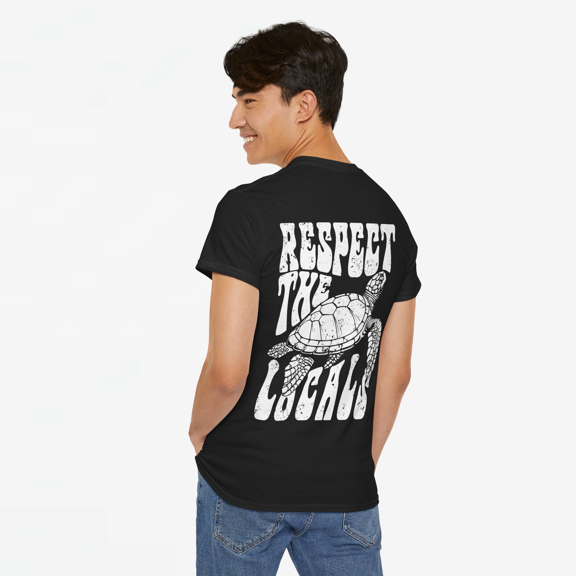 Zomer T-shirt voor Heren - Skrrtshirt Zomervakantie Oversized Tee #12 - Respect the locals