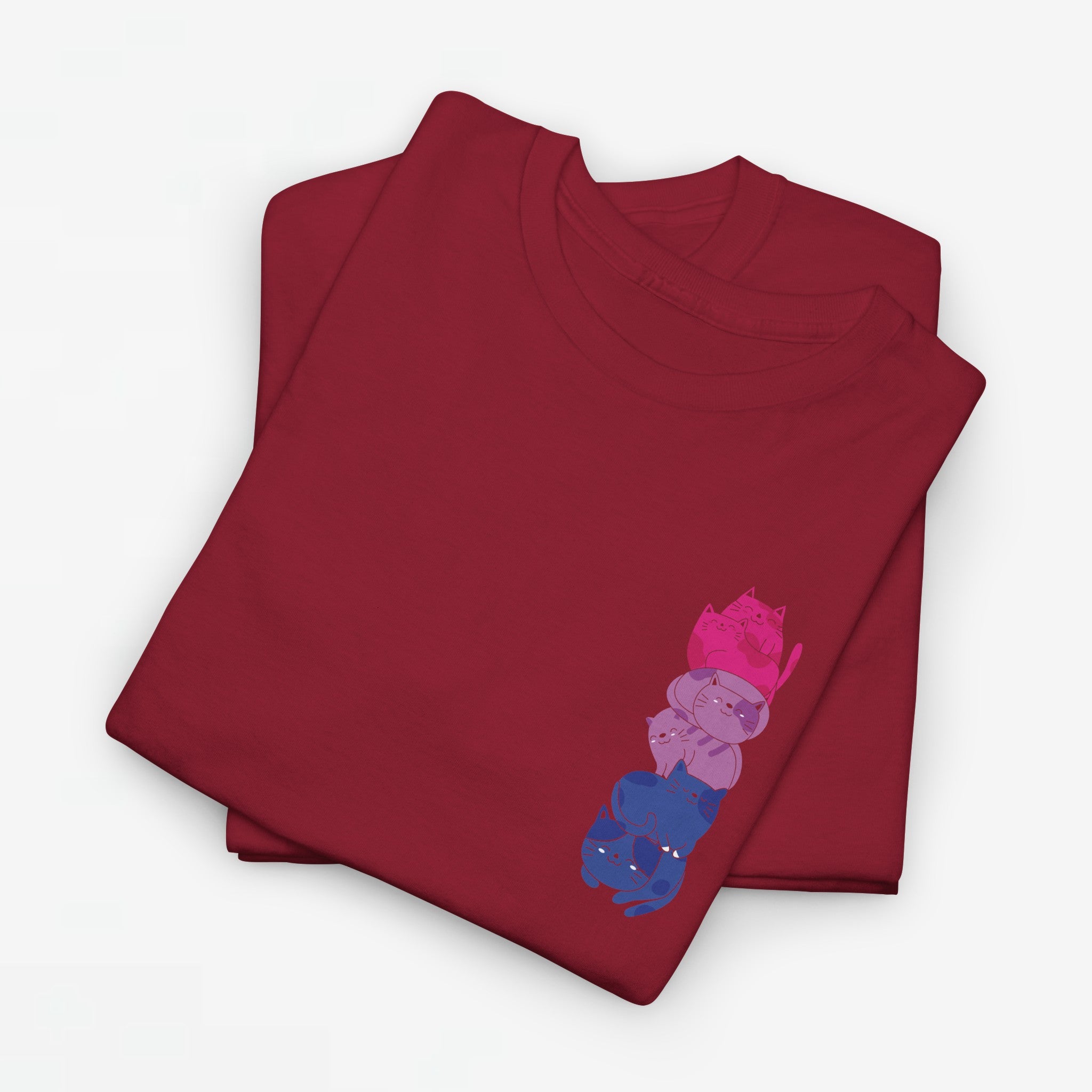 Gay Pride T-shirt - Katten Bi Vlag - Oversized #49