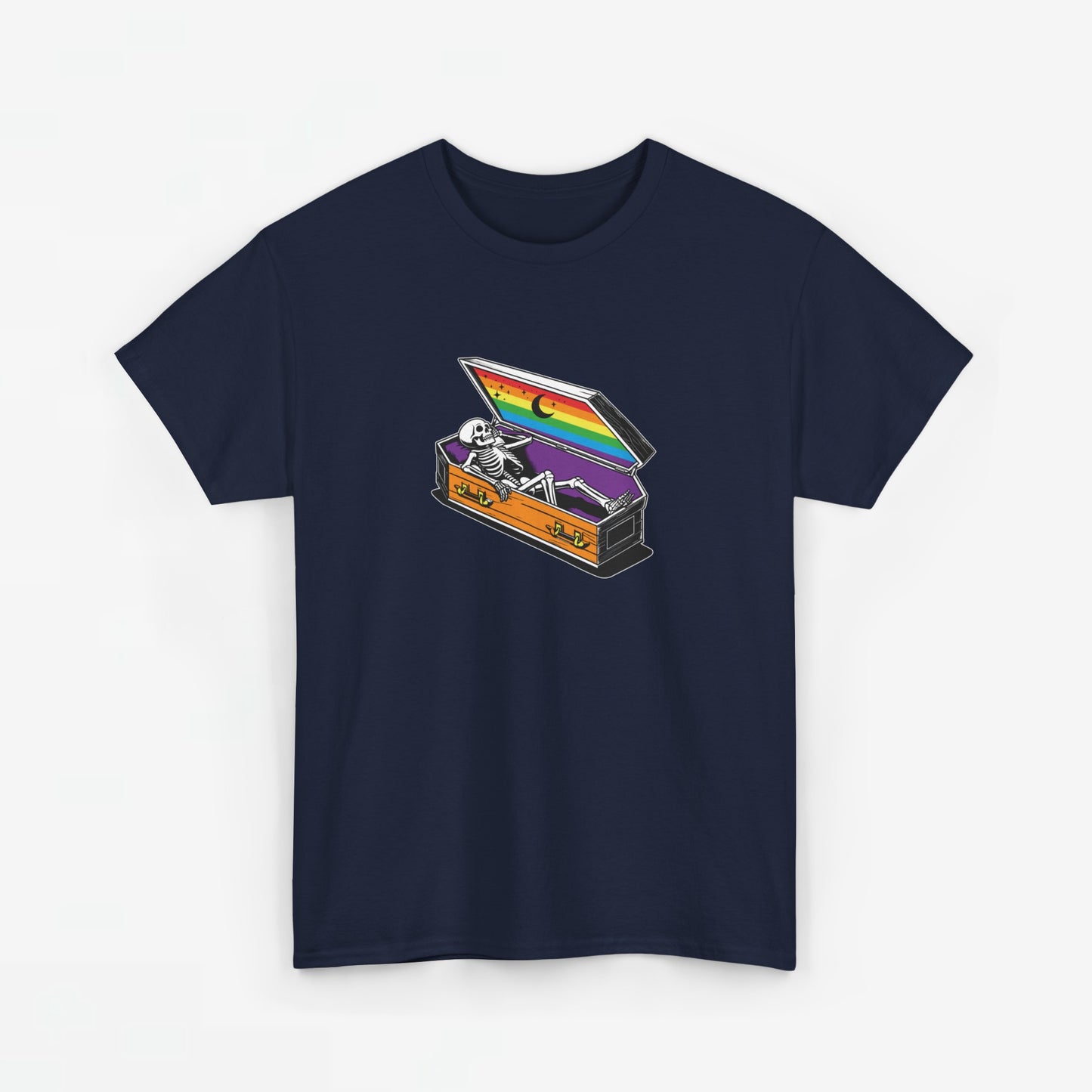 Gay Pride T-shirt - Skelet Regenboog - Oversized #42