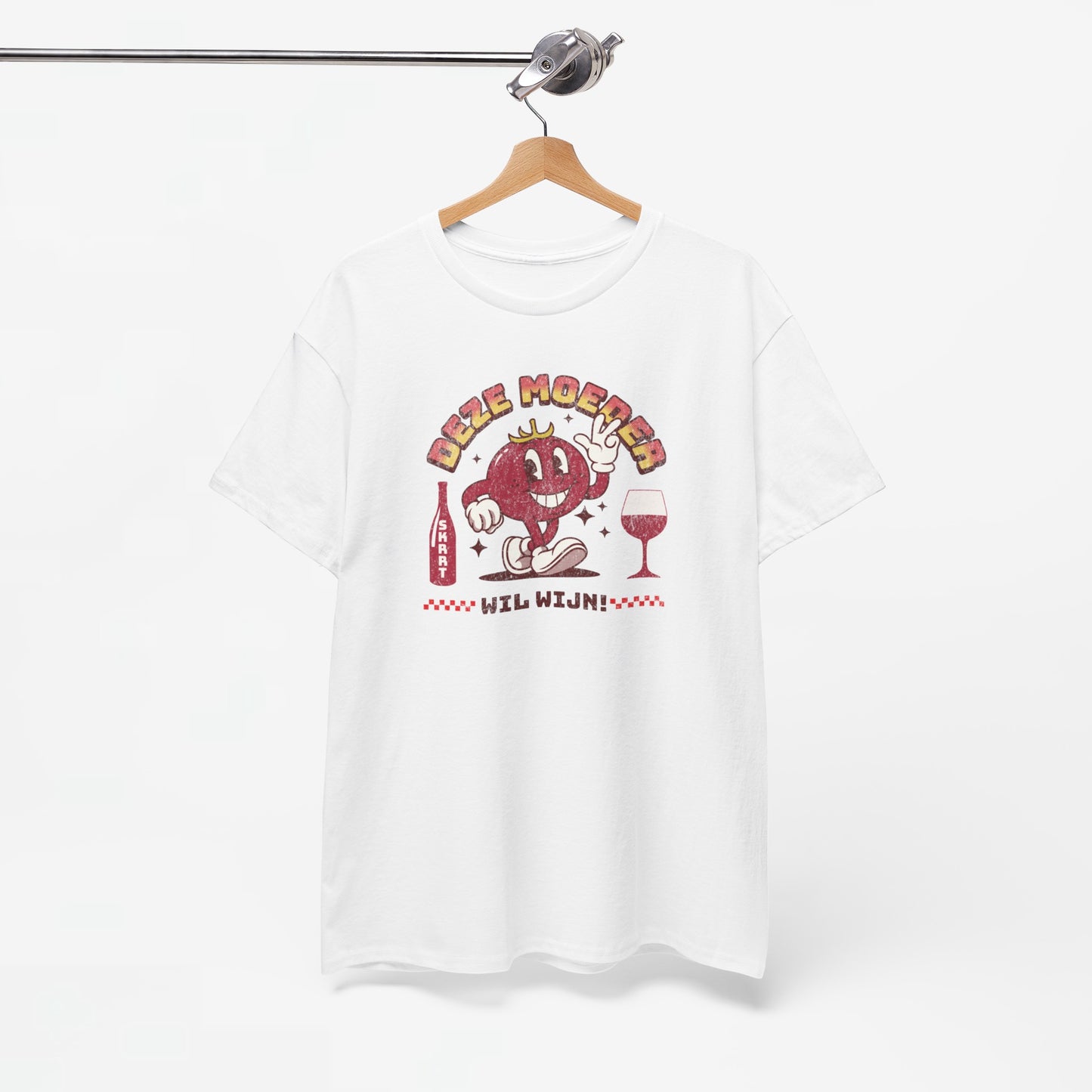 Moederdag Mama Cadeau - T-shirt - Deze Moeder Wil Wijn - Oversized - #97