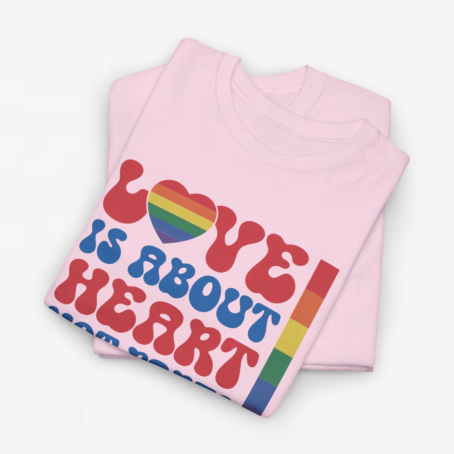 Gay Pride T-shirt - Love is about heart, not parts - Oversized #31