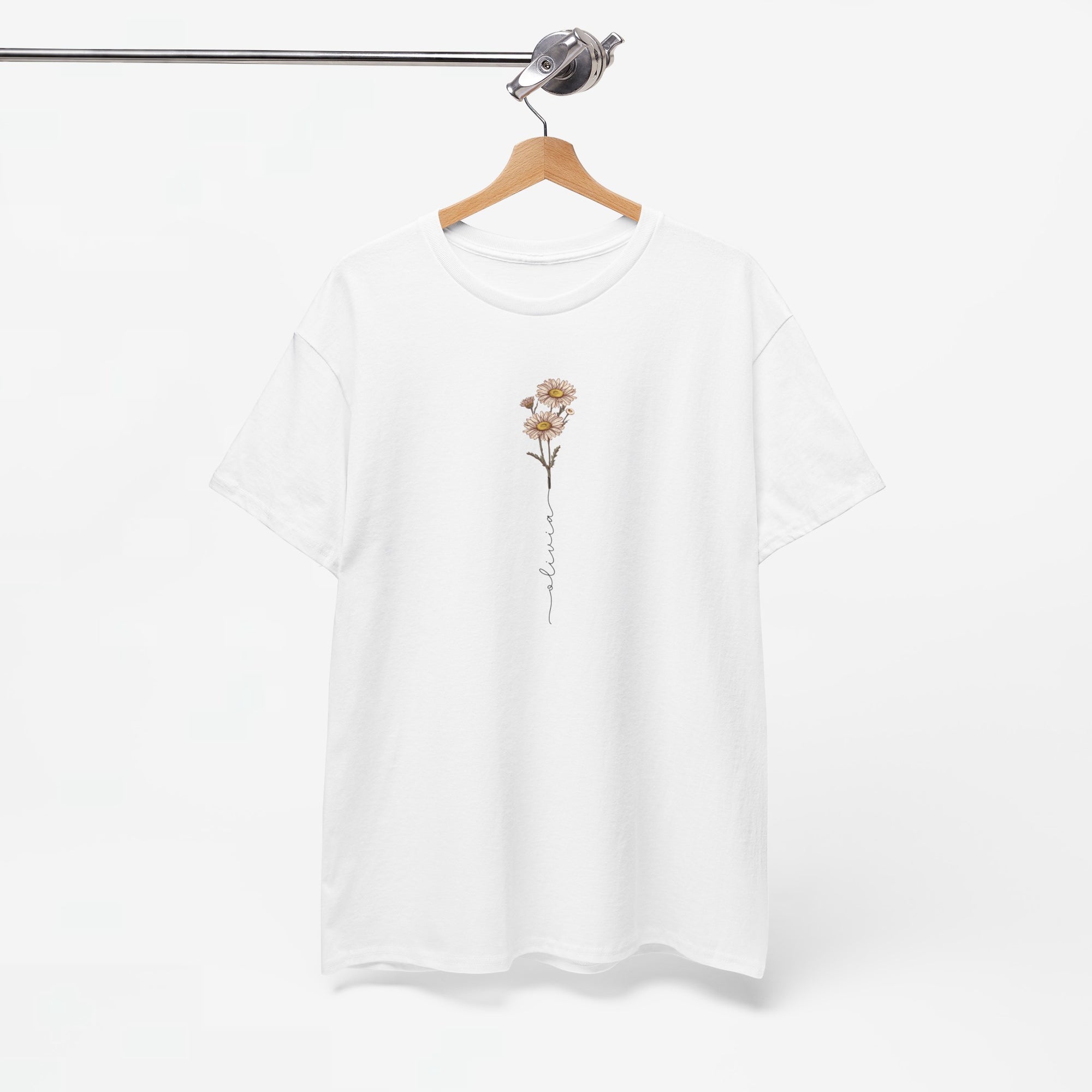 Gepersonaliseerde Moederdag Mama Cadeau - T-shirt - Geboortemaand bloem met naam