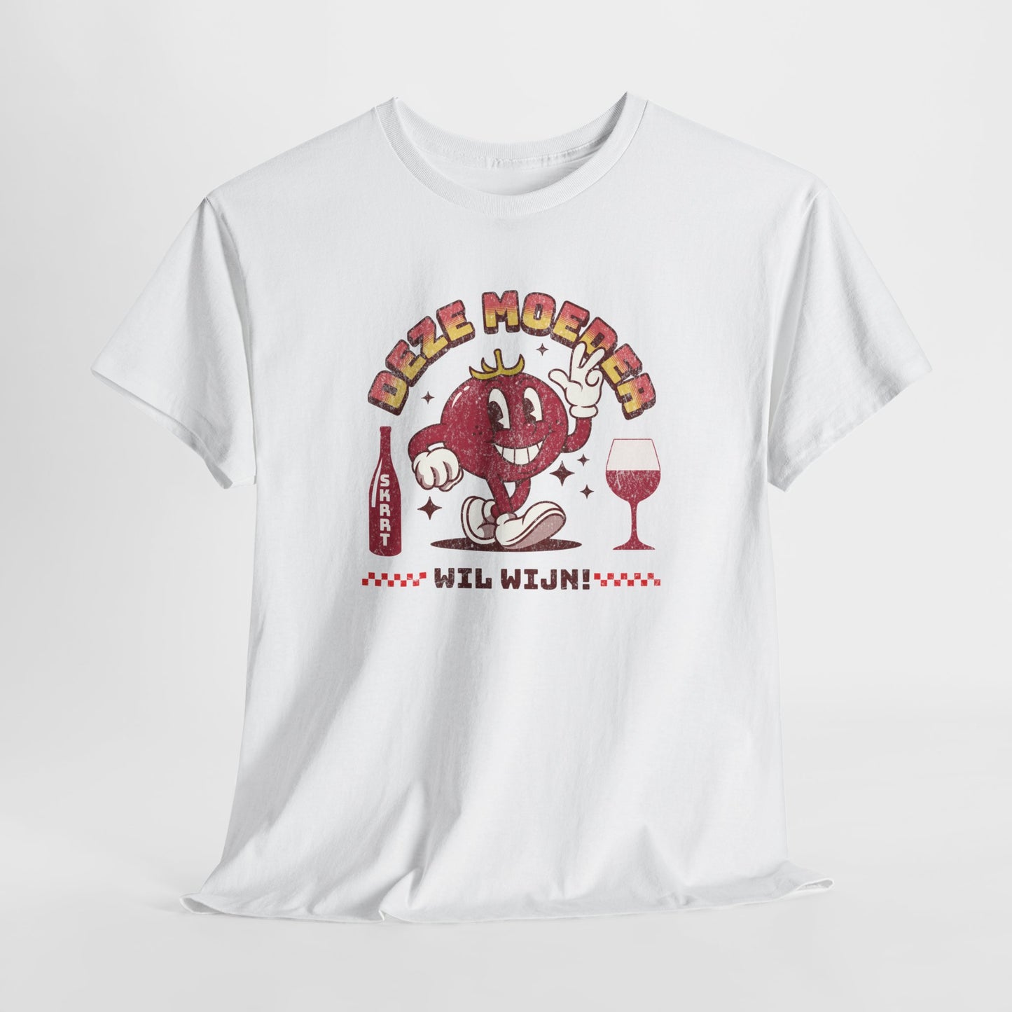 Moederdag Mama Cadeau - T-shirt - Deze Moeder Wil Wijn - Oversized - #97