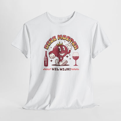 Moederdag Mama Cadeau - T-shirt - Deze Moeder Wil Wijn - Oversized - #97