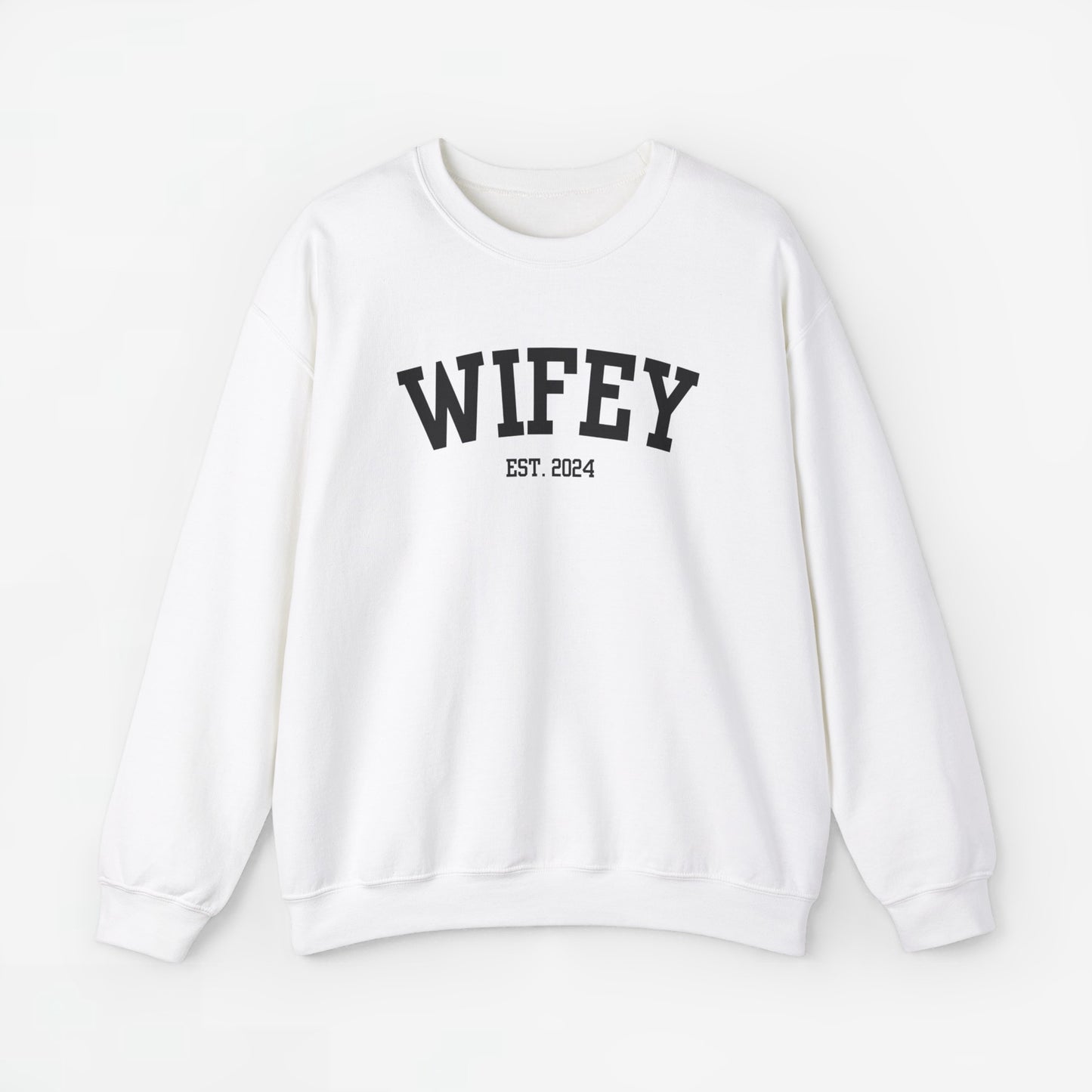 Gepersonaliseerde Bruiloft en trouwdag truien cadeau - Wifey & Hubby Koppel Huwelijksreis truien met EST Jaar #1