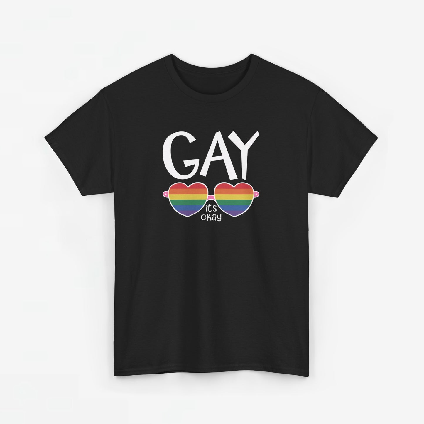 Gay Pride T-shirt - Gay It's Okay - Oversized #23