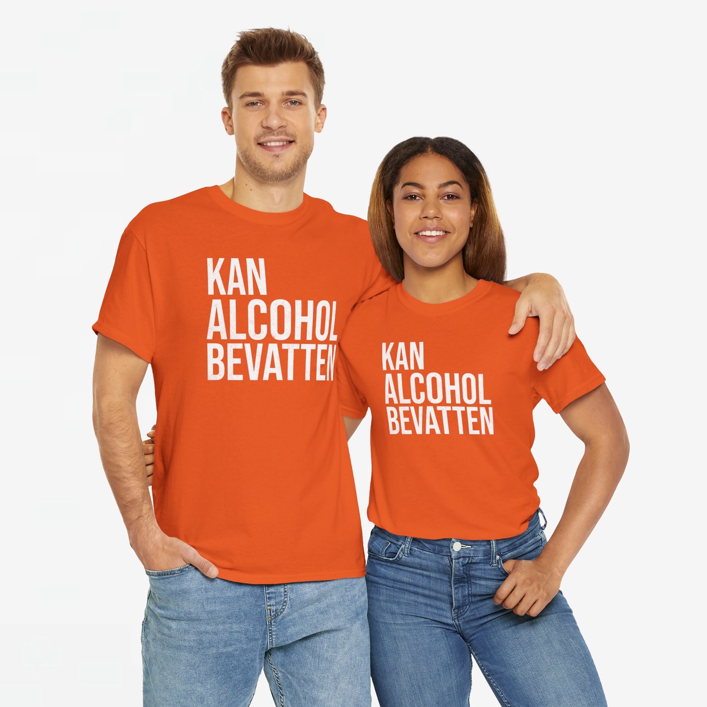 Kan Alcohol Bevatten | Front Print | Koningsdag T-shirt | Oversized