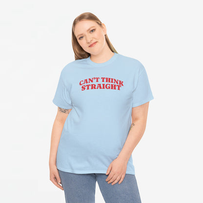 Gay Pride T-shirt -  Can't Think Straight - Oversized Tee