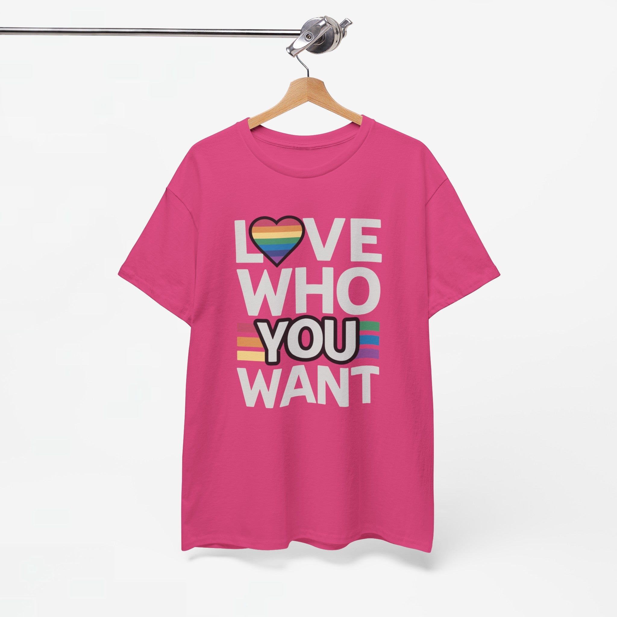 Gay Pride T-shirt - Love Who You Want - Oversized #52