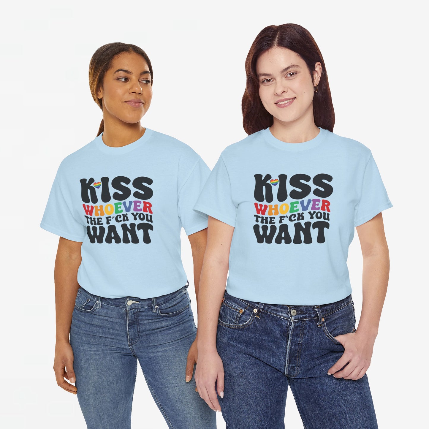 Gay Pride T-shirt - Kiss whoever the f*ck you want - Oversized #34