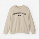 Beige sweater met borstprint 'BRANDWEERMAN' en wit 'NL'-logo