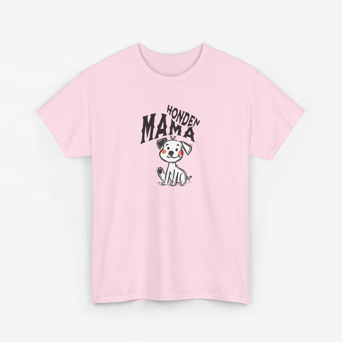 Roze oversized T-shirt met borstprint 'Honden Mama' en hond met poot