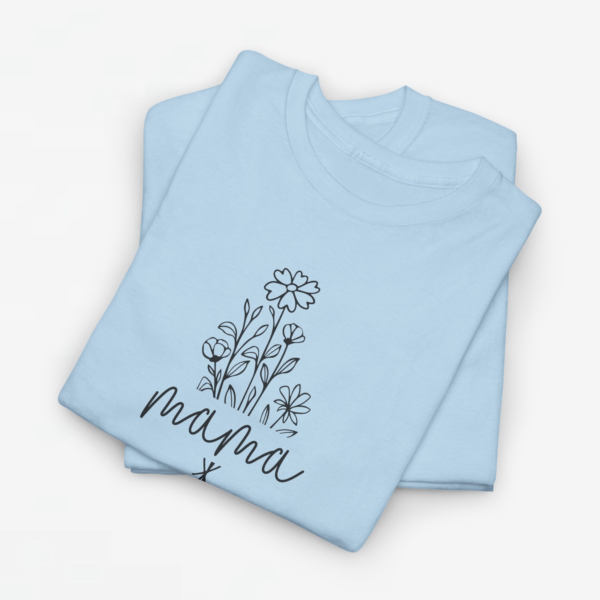 Moederdag Mama Cadeau - T-shirt - Line Art Bloem - Oversized - #23