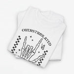 Oversized T-shirt wit met zwarte illustratie en tekst op de borst