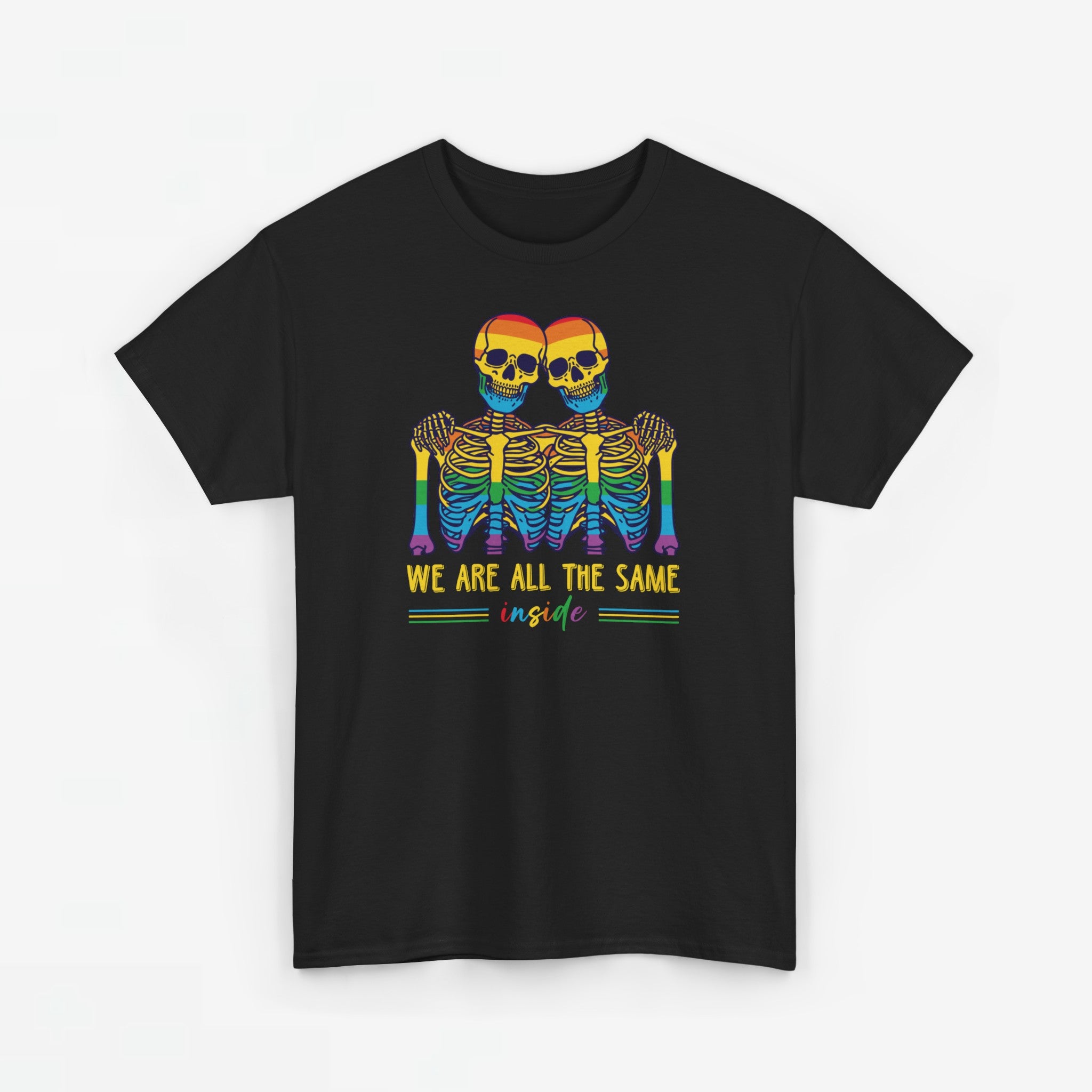 Gay Pride T-shirt - Skelet We Are All The Same - Oversized #79