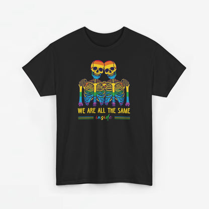 Gay Pride T-shirt - Skelet We Are All The Same - Oversized #79