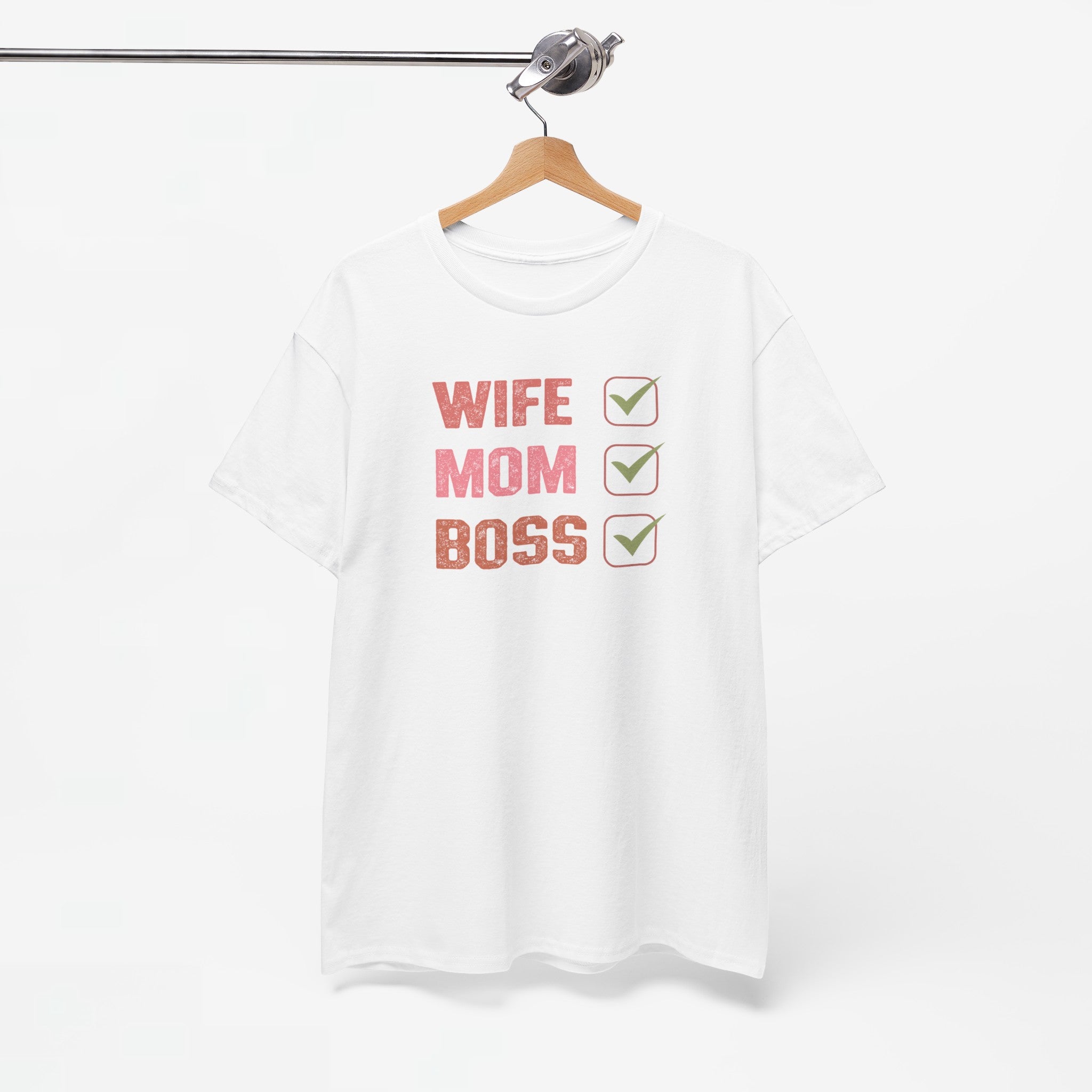 Moederdag Mama Cadeau - T-shirt - Wife Mom Boss - Oversized - #15