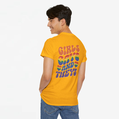 Gay Pride T-shirt - Girls Gays and Theys - Back Print - Oversized #21