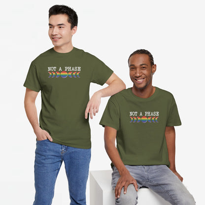 Gay Pride T-shirt - Not a phase (witte tekst) - Oversized #2