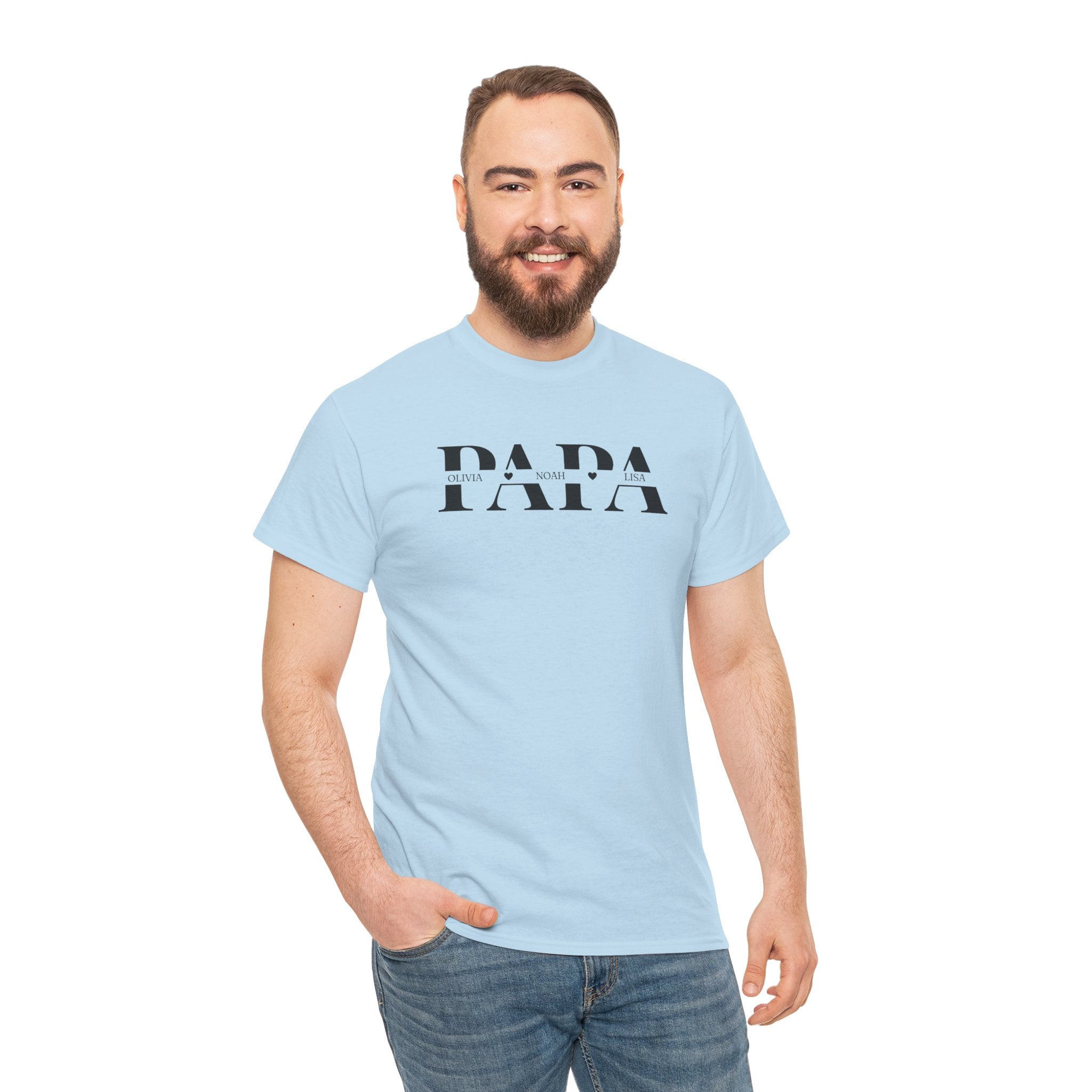 Gepersonaliseerde Vaderdag Papa Cadeau - T-shirt - Papa met namen