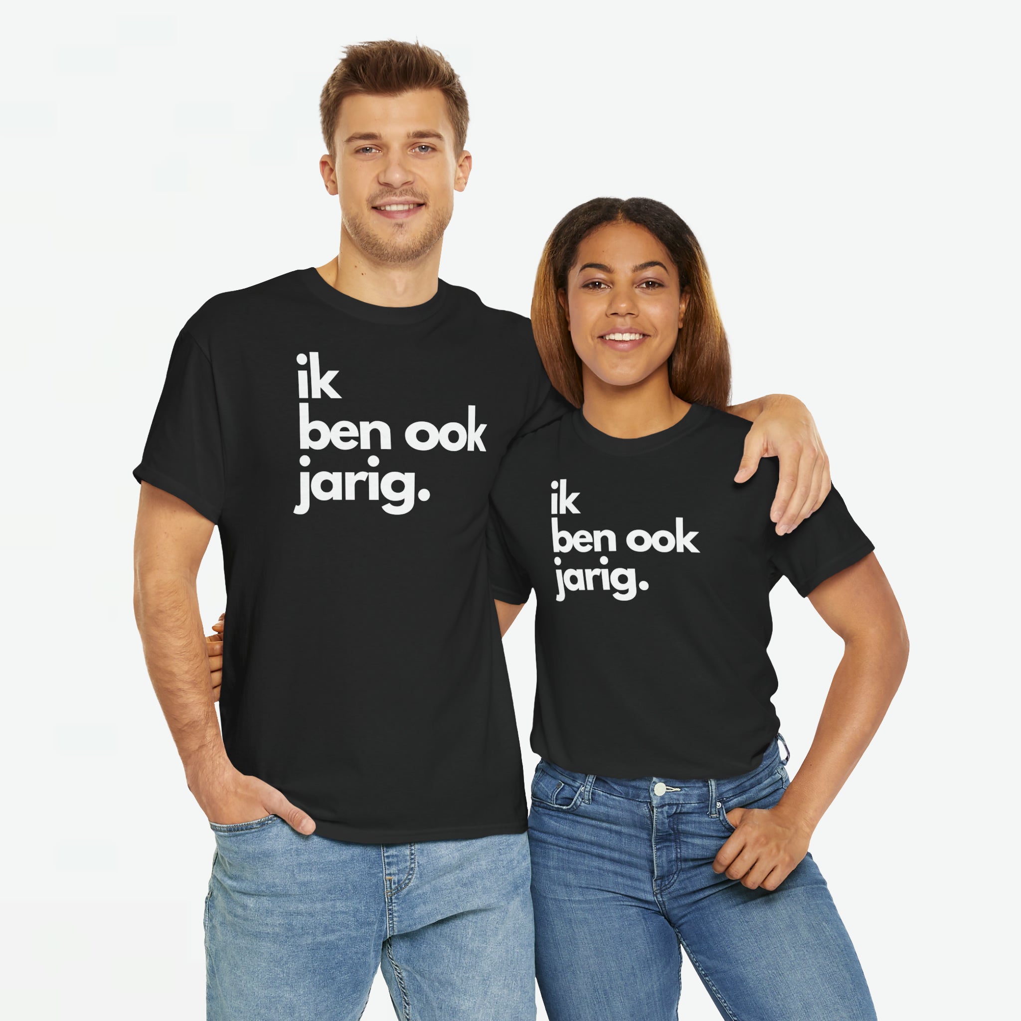 Ik ben ook jarig | Front Print | Koningsdag T-shirt | Oversized